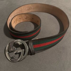 Gucci belt red and green